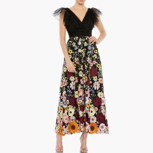 Mac Duggal Embroidered Floral Tulle Cocktail Dress